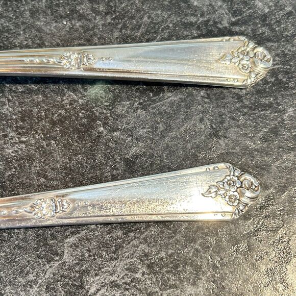 Tudor Plate 1948 SWEET BRIAR Serving Spoon & Fork Flatware Oneida Community‎ - Picture 6 of 8